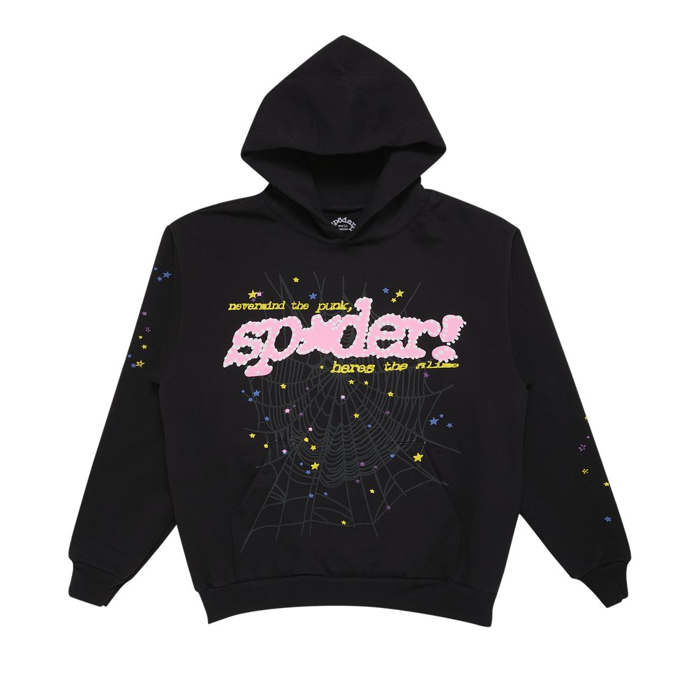 Sp5der Hoodie Black/Pink