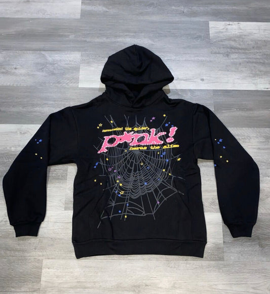 Sp5der Hoodie Black/Pink