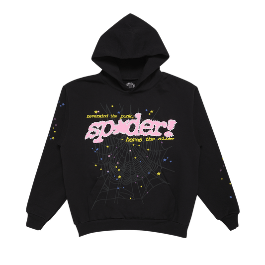 Sp5der Hoodie Black/Pink